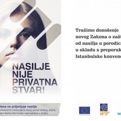 Nasilje nije privatna stvar:  Vrijeme je za usvajanje Zakona o za&scaron;titi od nasilja u porodici u FBiH!